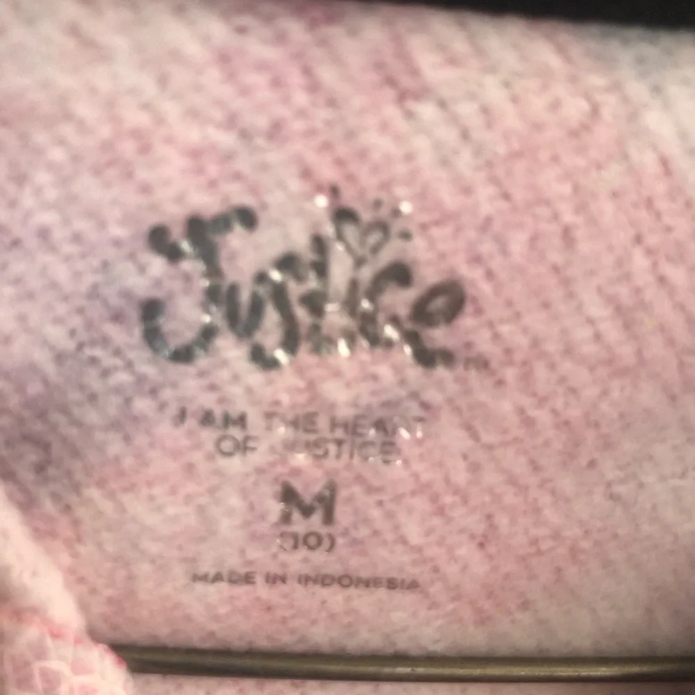 Justice hoodie kids bright‎ and beautiful size M (10) Crop